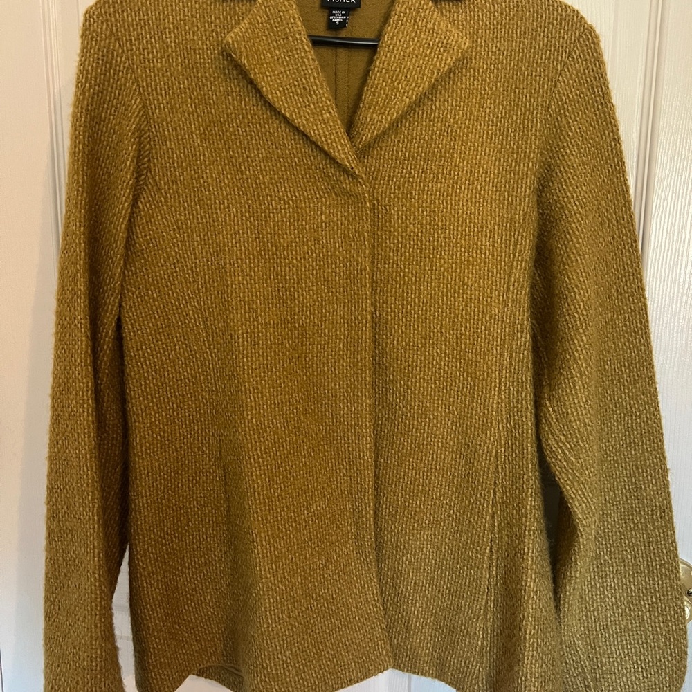 Eileen Fisher Warm Tan Knit Cardigan
